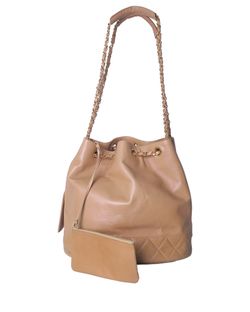 Chanel Vintage Bucket Bag, Leather, Tan, 0489396 (1996/98), 3*